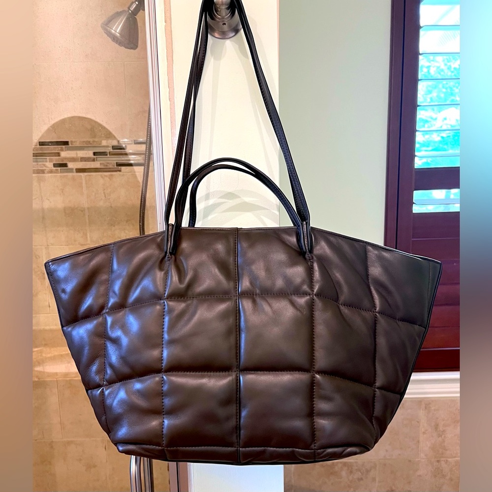 All Saints Nadine Quted Tote, Army Green